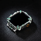 Smart Watch Snake Case Studded with Original Emeralds | Oxidised Finish. 925 Sterling Silver with Hallmark
