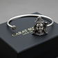 Unique Shiva Handcuff/Kada| 925 Sterling Silver Oxidized Bracelet | With Certificate of Authenticity and 925 Hallmark - caratsutra
