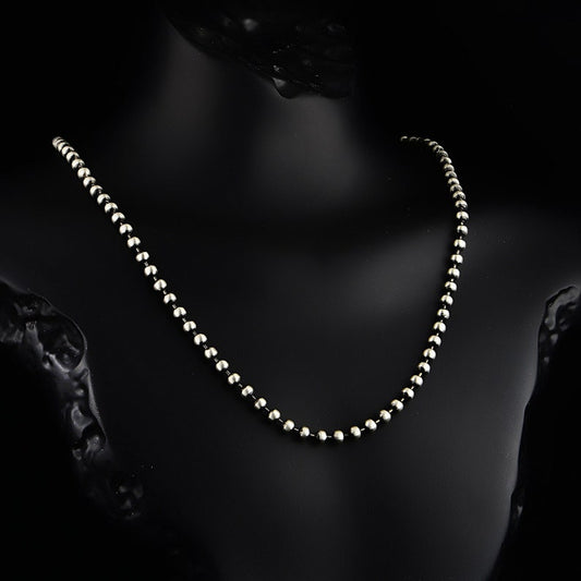 Minimalist Solid 3mm Oxidised Ball Chain | Chain