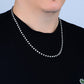 Minimalist Solid 3mm Oxidised Ball Chain | 925 Sterling Silver Chain | With Certificate of Authenticity and 925 Hallmark