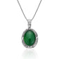 15ct Natural Green Onyx (Aqeeq), 925 Sterling Silver Pendant | With Certificate of Authenticity and 925 Hallmark