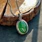 15ct Natural Green Onyx (Aqeeq), 925 Sterling Silver Pendant | With Certificate of Authenticity and 925 Hallmark