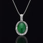 15ct Natural Green Onyx (Aqeeq), 925 Sterling Silver Pendant | With Certificate of Authenticity and 925 Hallmark
