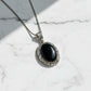 15ct Natural Black Onyx (Aqeeq), 925 Sterling Silver Pendant | With Certificate of Authenticity and 925 Hallmark