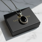 15ct Natural Black Onyx (Aqeeq), 925 Sterling Silver Pendant | With Certificate of Authenticity and 925 Hallmark