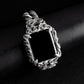 16mm Snake Chain Smart Watch Case & Strap | 925 Sterling Silver in Oxidised Finish with Hallmark