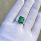 RARE PRINCE by CARAT SUTRA | Classic Style Ring with Natural Zambian Emerald Stone | 925 Sterling Silver | With Certificate of Authenticity and 925 Hallmark