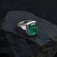 RARE PRINCE by CARAT SUTRA | Classic Style Ring with Natural Zambian Emerald Stone | 925 Sterling Silver | With Certificate of Authenticity and 925 Hallmark