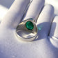 RARE PRINCE by CARAT SUTRA | Unique Classic Style Ring with 8ct Zambian Emerald, 925 Sterling Silver | With Certificate of Authenticity and 925 Hallmark