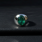 RARE PRINCE by CARAT SUTRA | Unique Classic Style Ring with 8ct Zambian Emerald, 925 Sterling Silver | With Certificate of Authenticity and 925 Hallmark