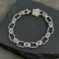 Infinity Style Hand-Engraved Bracelet with mini Natural Amethyst Stone | 925 Sterling Silver Bracelet | With Certificate of Authenticity and 925 Hallmark - caratsutra