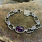 Infinity Style Hand-Engraved Bracelet with 20 Ct Natural Amethyst Stone | 925 Sterling Silver Bracelet | With Certificate of Authenticity and 925 Hallmark - caratsutra