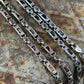 Solid 6mm Infinity Link Chain, studded with Blue Zircon | 925 Sterling Silver Chain | With Certificate of Authenticity and 925 Hallmark