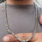 Solid 6mm Infinity Link Chain, studded with Citrine Stone | 925 Sterling Silver Chain | With Certificate of Authenticity and 925 Hallmark