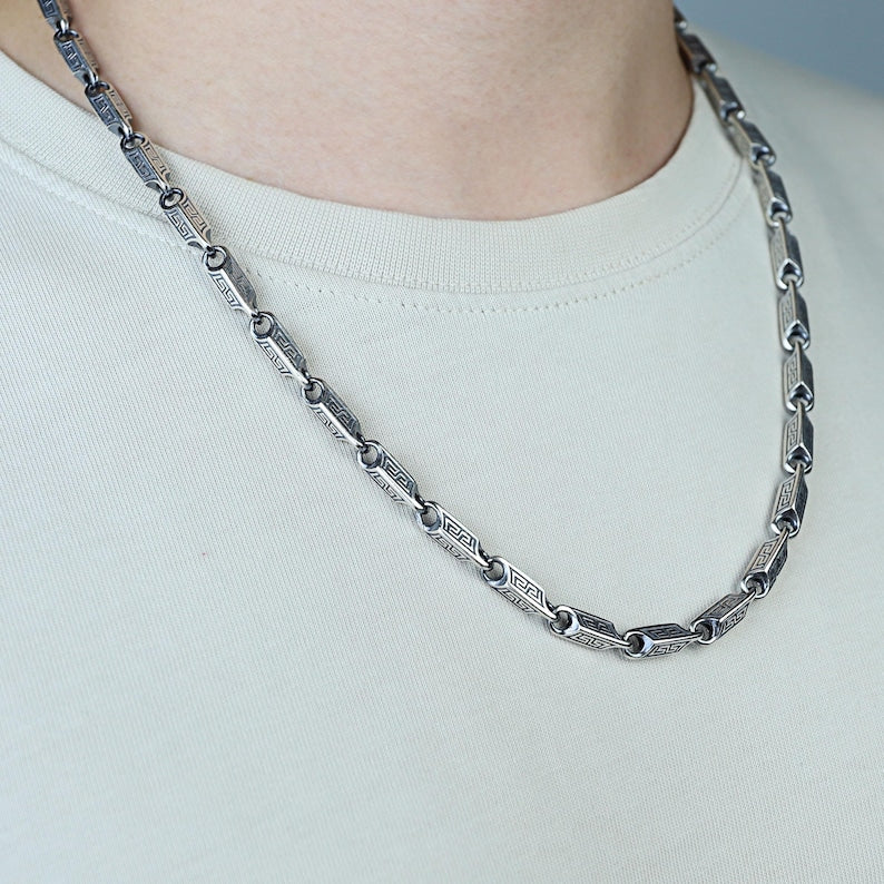 Minimalist Solid 4mm Infinity Chain | 925 Sterling Silver Chain | With Certificate of Authenticity and 925 Hallmark