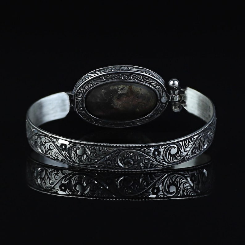 Hand-Engraved Bracelet Cuff with 35 Ct Natural Arizona Turquoise | 925 Sterling Silver Bracelet | With Certificate of Authenticity and 925 Hallmark - caratsutra