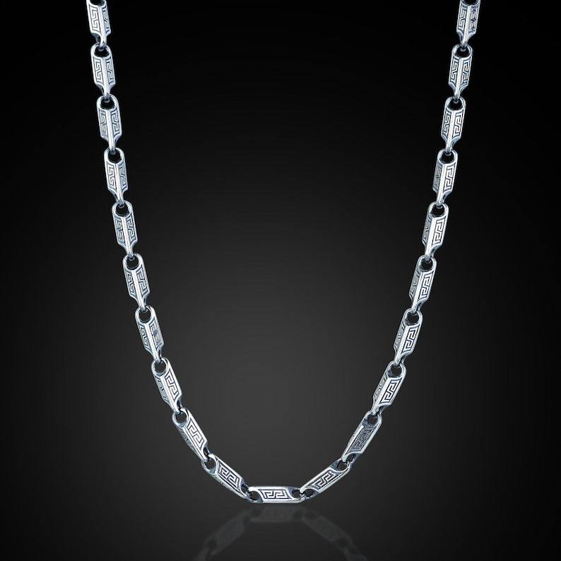 Minimalist Solid 4mm Infinity Chain | 925 Sterling Silver Chain | With Certificate of Authenticity and 925 Hallmark
