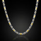Solid 6mm Infinity Link Chain, studded with Citrine Stone | 925 Sterling Silver Chain | With Certificate of Authenticity and 925 Hallmark