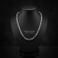 Solid 6mm Infinity Link Chain, studded with Natural Amethyst Stone | 925 Sterling Silver Chain