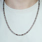 Solid 6mm Infinity Link Chain, studded with Gomed Stone | 925 Sterling Silver Chain | With Certificate of Authenticity and 925 Hallmark