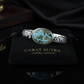 Hand-Engraved Bracelet Cuff with 35 Ct Natural Arizona Turquoise | 925 Sterling Silver Bracelet | With Certificate of Authenticity and 925 Hallmark - caratsutra