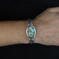Hand-Engraved Bracelet Cuff with 35 Ct Natural Arizona Turquoise | 925 Sterling Silver Bracelet | With Certificate of Authenticity and 925 Hallmark - caratsutra