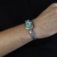 Hand-Engraved Bracelet Cuff with 35 Ct Natural Arizona Turquoise | 925 Sterling Silver Bracelet | With Certificate of Authenticity and 925 Hallmark - caratsutra