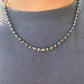 Minimalist Solid 4mm Oxidised Turquoise Chain | 925 Sterling Silver Chain | With Certificate of Authenticity and 925 Hallmark