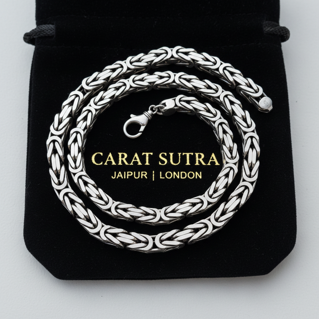 Solid 10mm Byzantine Heavy Link Chain | 925 Sterling Silver Chain | With Certificate of Authenticity and 925 Hallmark