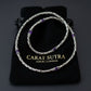 Solid 6mm Byzantine Link Chain, studded with Amethyst Stone baguette cut | 925 Sterling Silver Chain | With Certificate of Authenticity and 925 Hallmark