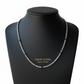 Solid 6mm Byzantine Link Chain, studded with Amethyst Stone baguette cut | 925 Sterling Silver Chain | With Certificate of Authenticity and 925 Hallmark