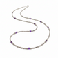 Solid 6mm Byzantine Link Chain, studded with Amethyst Stone baguette cut | 925 Sterling Silver Chain | With Certificate of Authenticity and 925 Hallmark