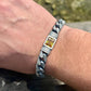 14mm Retro Silver Oxidized Bracelet studded with Original 8ct Citrine Stone| 925 Sterling Silver Bracelet | With Certificate of Authenticity and 925 Hallmark