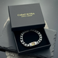 14mm Retro Silver Oxidized Bracelet studded with Original 8ct Citrine Stone| 925 Sterling Silver Bracelet | With Certificate of Authenticity and 925 Hallmark