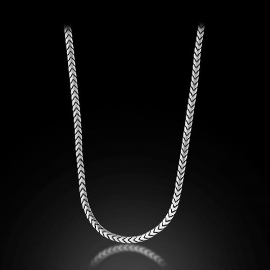 Solid 5mm Franco Link Chain with Plain Lock (Matt Finish) | Chain
