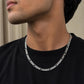 4mm Wide Solid Figaro-Cuban Link Chain |925 Sterling Silver Chain | Men's Jewelry with Hallmark