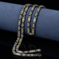Solid 6mm Infinity Link Chain, studded with Citrine Stone | 925 Sterling Silver Chain | With Certificate of Authenticity and 925 Hallmark