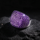 Unique Handmade Turkish Style Ring Studded with Natural Mini Amethyst Stones |  925 Sterling Silver Ring | With Certificate of Authenticity and 925 Hallmark