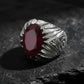 RARE PRINCE by CARAT SUTRA | Unique Designed Ring with Natural Red Ruby | 925 Sterling Silver Oxidized Ring | Men's Jewelry | With Certificate of Authenticity and 925 Hallmark
