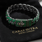 16mm Unique Fleur-De-Lis Iced Cuban Link Bracelet with Black Rhodium | Dark Oxidized 925 Silver Bracelet | With Certificate of Authenticity and 925 Hallmark