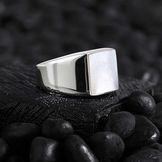 RARE PRINCE by CARAT SUTRA | Unique Turkish Style Ring with Natural Pearl | 925 Sterling Silver Oxidized Ring | Men's Jewelry | With Certificate of Authenticity and 925 Hallmark