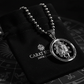 RARE PRINCE by CARAT SUTRA | Unique Leo Zodiac Designed Pendant Studded with Black Zircons | Unisex 925 Sterling Silver Oxidized Pendant | Men's Jewelry | With Certificate of Authenticity and 925 Hallmark - caratsutra