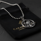 RARE PRINCE by CARAT SUTRA | Unique Libra Zodiac Designed Pendant Studded with Black Zircons | Unisex 925 Sterling Silver Oxidized Pendant | Men's Jewelry | With Certificate of Authenticity and 925 Hallmark - caratsutra