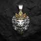 RARE PRINCE by CARAT SUTRA | Unique Designed Lion with Crown Pendant for Men | 925 Sterling Silver Oxidized Pendant | Men's Jewelry | With Certificate of Authenticity and 925 Hallmark