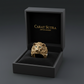 RARE PRINCE by CARAT SUTRA | Unique Designed 22k Gold Plated 3D Lion face Ring with Blue Eyes | 925 Sterling Silver Oxidized Ring | Men's Jewelry | With Certificate of Authenticity and 925 Hallmark