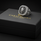 RARE PRINCE by CARAT SUTRA | Unique Designed Lion Ring | 925 Sterling Silver Oxidized Ring | Men's Jewelry | With Certificate of Authenticity and 925 Hallmark - caratsutra