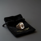 RARE PRINCE by CARAT SUTRA | Unique Turkish Style Ring with Natural Pearl | 925 Sterling Silver Oxidized Ring | Men's Jewelry | With Certificate of Authenticity and 925 Hallmark - caratsutra