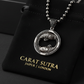 RARE PRINCE by CARAT SUTRA | Unique Pisces Zodiac Designed Pendant Studded with Black Zircons | Unisex 925 Sterling Silver Oxidized Pendant | Men's Jewelry | With Certificate of Authenticity and 925 Hallmark - caratsutra