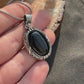 15ct Natural Black Onyx (Aqeeq), 925 Sterling Silver Pendant | With Certificate of Authenticity and 925 Hallmark