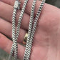 Solid 5mm Franco Link Chain with Plain Lock (Matt Finish) | 925 Sterling Silver Chain | With Certificate of Authenticity and 925 Hallmark